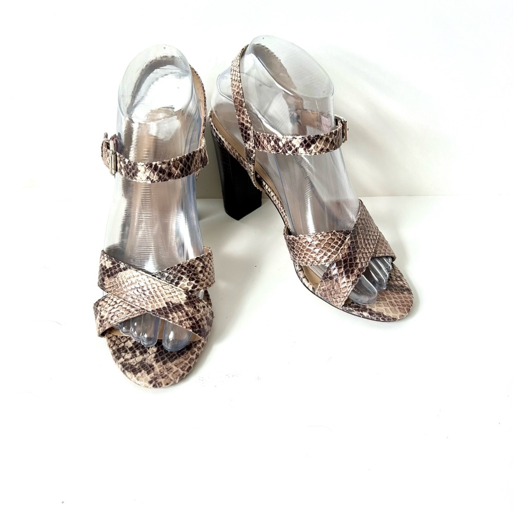 ANN TAYLOR  Strappy Snakeskin Print Sandals—SZ. 7.5